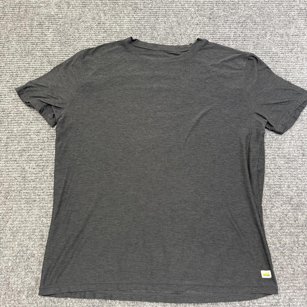 Vuori Shirt Mens Large Gray Short Sleeve Crew Neck Casual Tee Soft Athletic